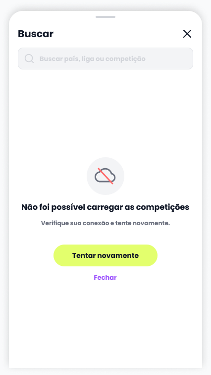 Falha de conexão